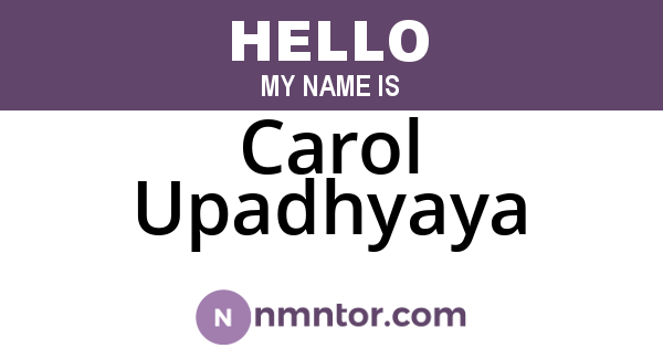 Carol Upadhyaya