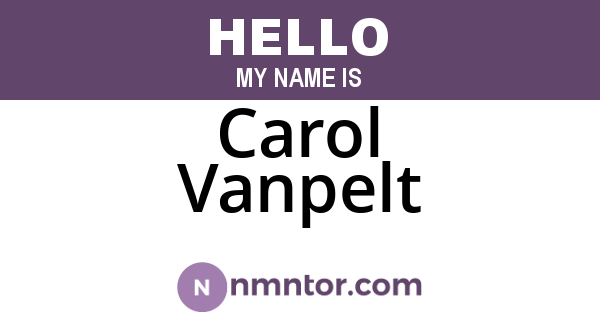 Carol Vanpelt