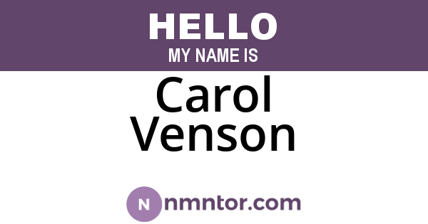 Carol Venson
