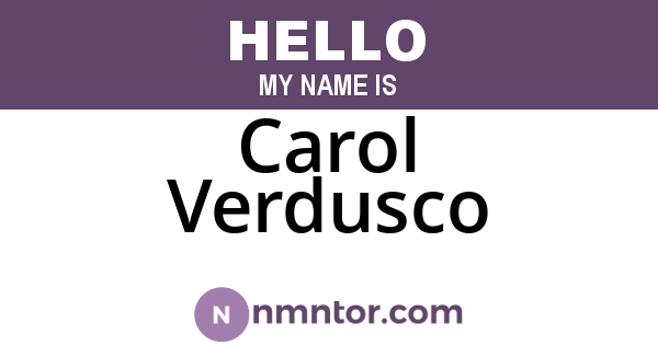 Carol Verdusco