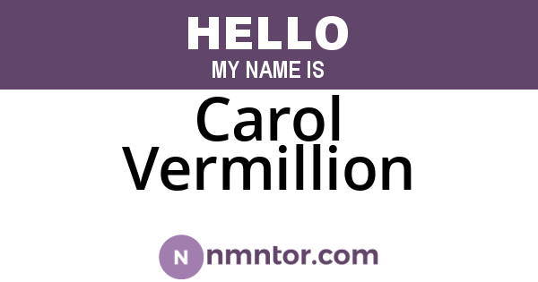 Carol Vermillion