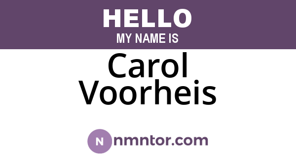 Carol Voorheis
