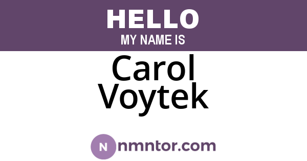 Carol Voytek