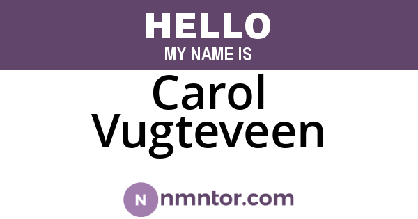 Carol Vugteveen