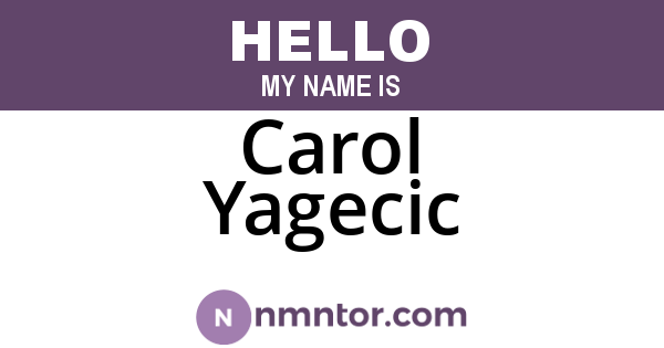 Carol Yagecic