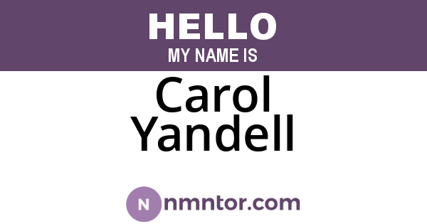 Carol Yandell