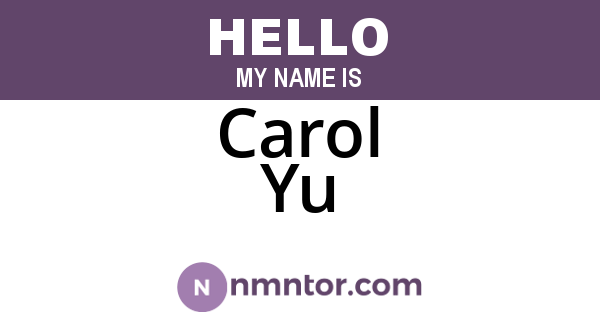 Carol Yu