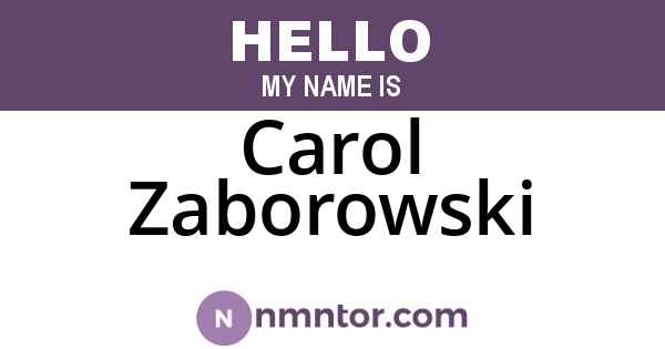 Carol Zaborowski