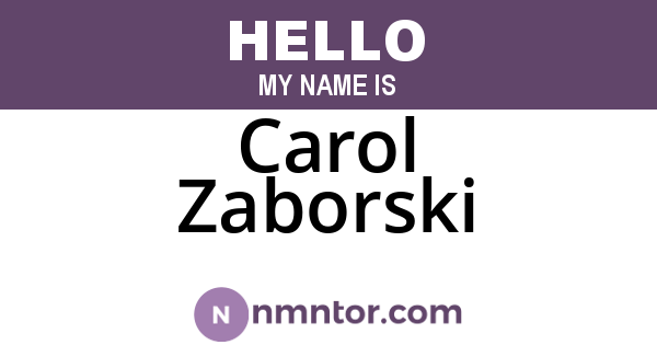 Carol Zaborski