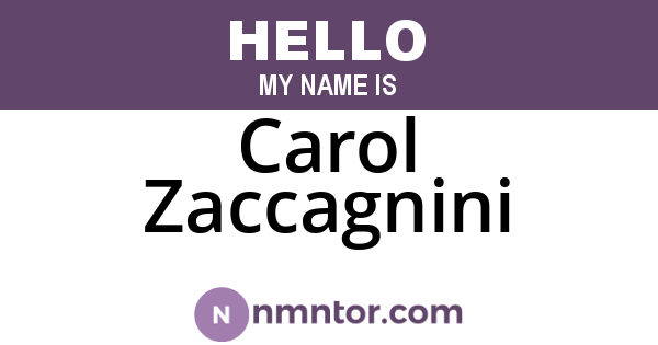 Carol Zaccagnini