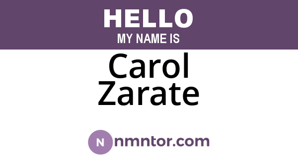 Carol Zarate