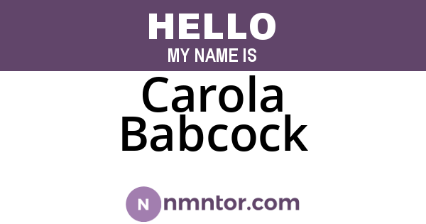 Carola Babcock