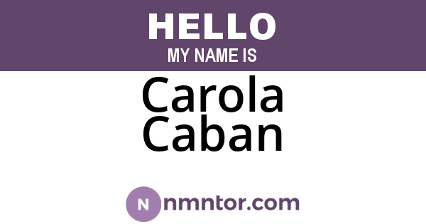 Carola Caban