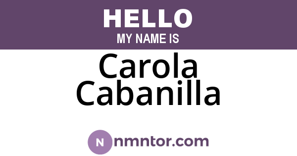 Carola Cabanilla