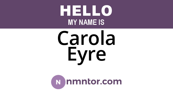 Carola Eyre