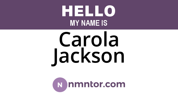 Carola Jackson