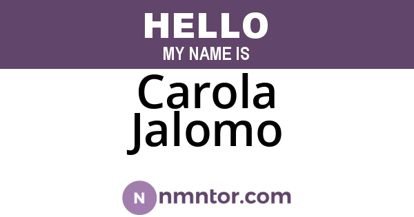 Carola Jalomo