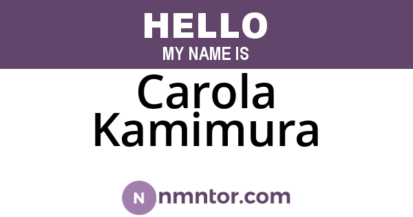 Carola Kamimura