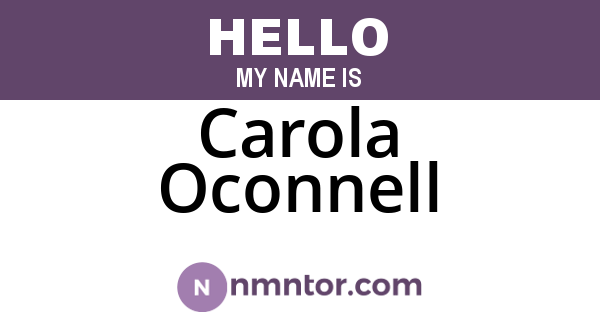 Carola Oconnell