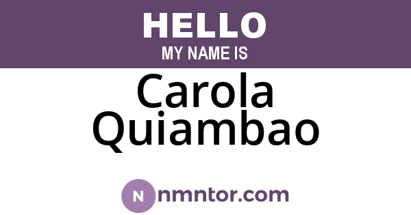 Carola Quiambao