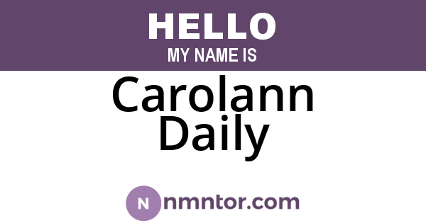 Carolann Daily