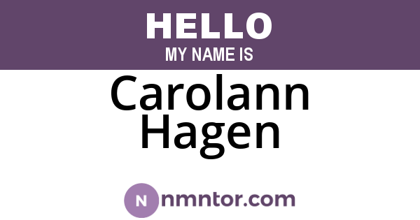 Carolann Hagen