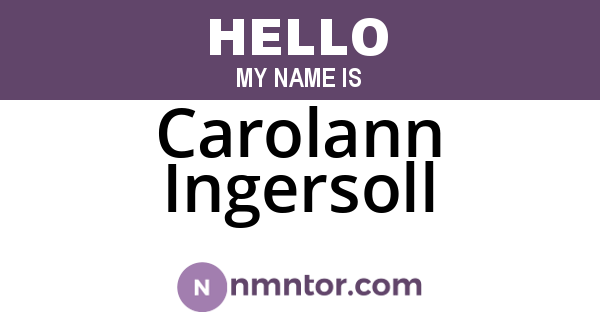 Carolann Ingersoll