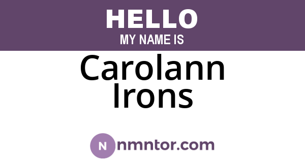 Carolann Irons