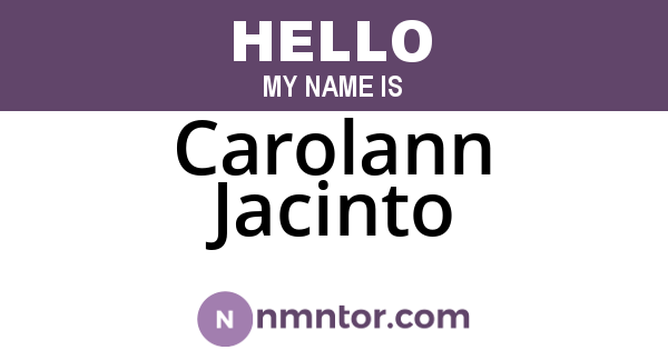 Carolann Jacinto