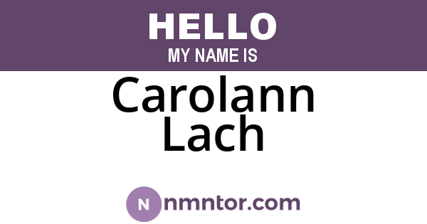 Carolann Lach