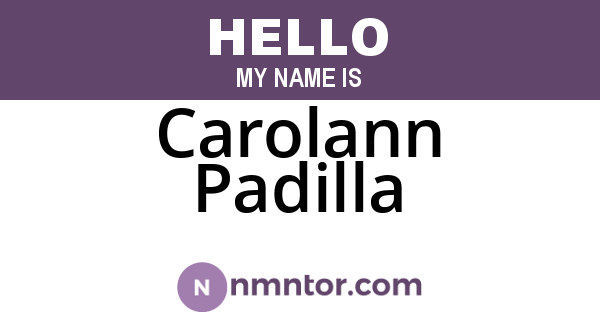 Carolann Padilla