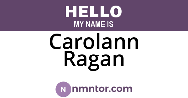 Carolann Ragan
