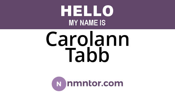 Carolann Tabb