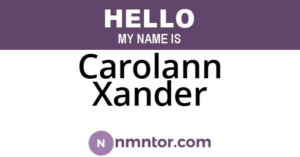 Carolann Xander