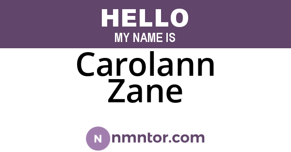Carolann Zane