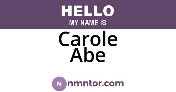 Carole Abe