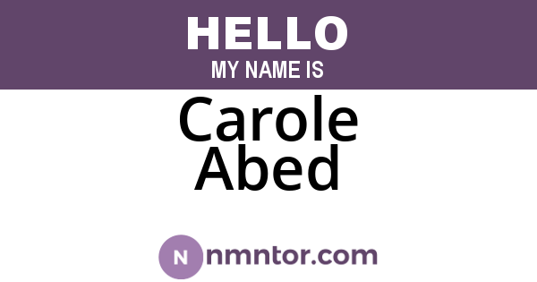 Carole Abed