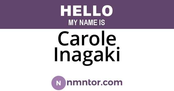 Carole Inagaki