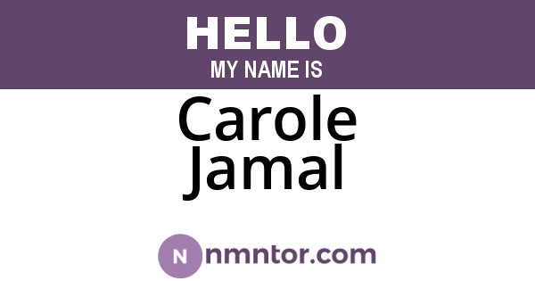 Carole Jamal