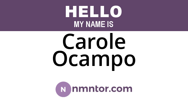 Carole Ocampo