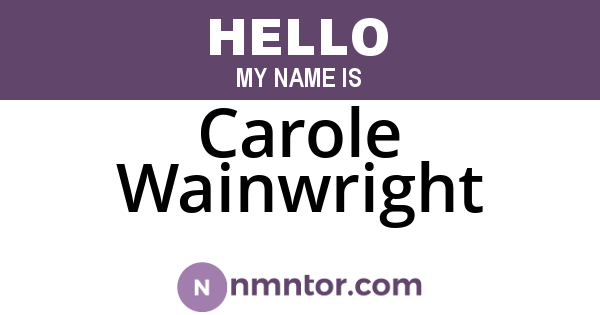 Carole Wainwright