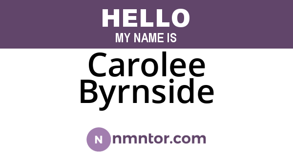 Carolee Byrnside