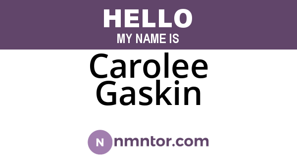 Carolee Gaskin