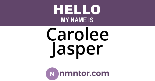 Carolee Jasper