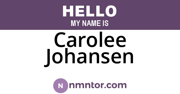 Carolee Johansen