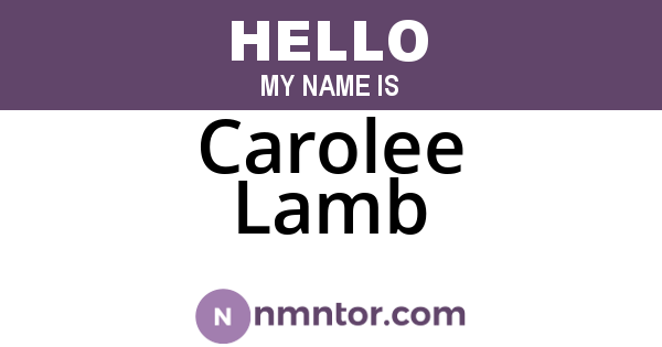 Carolee Lamb