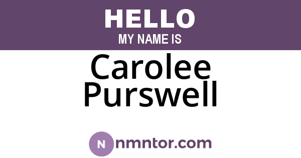 Carolee Purswell