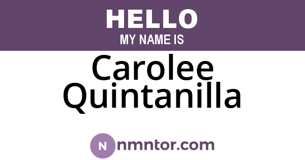 Carolee Quintanilla