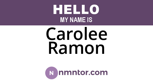 Carolee Ramon