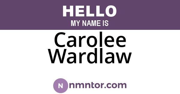 Carolee Wardlaw